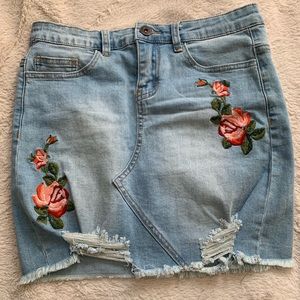 Jean Floral Skirt